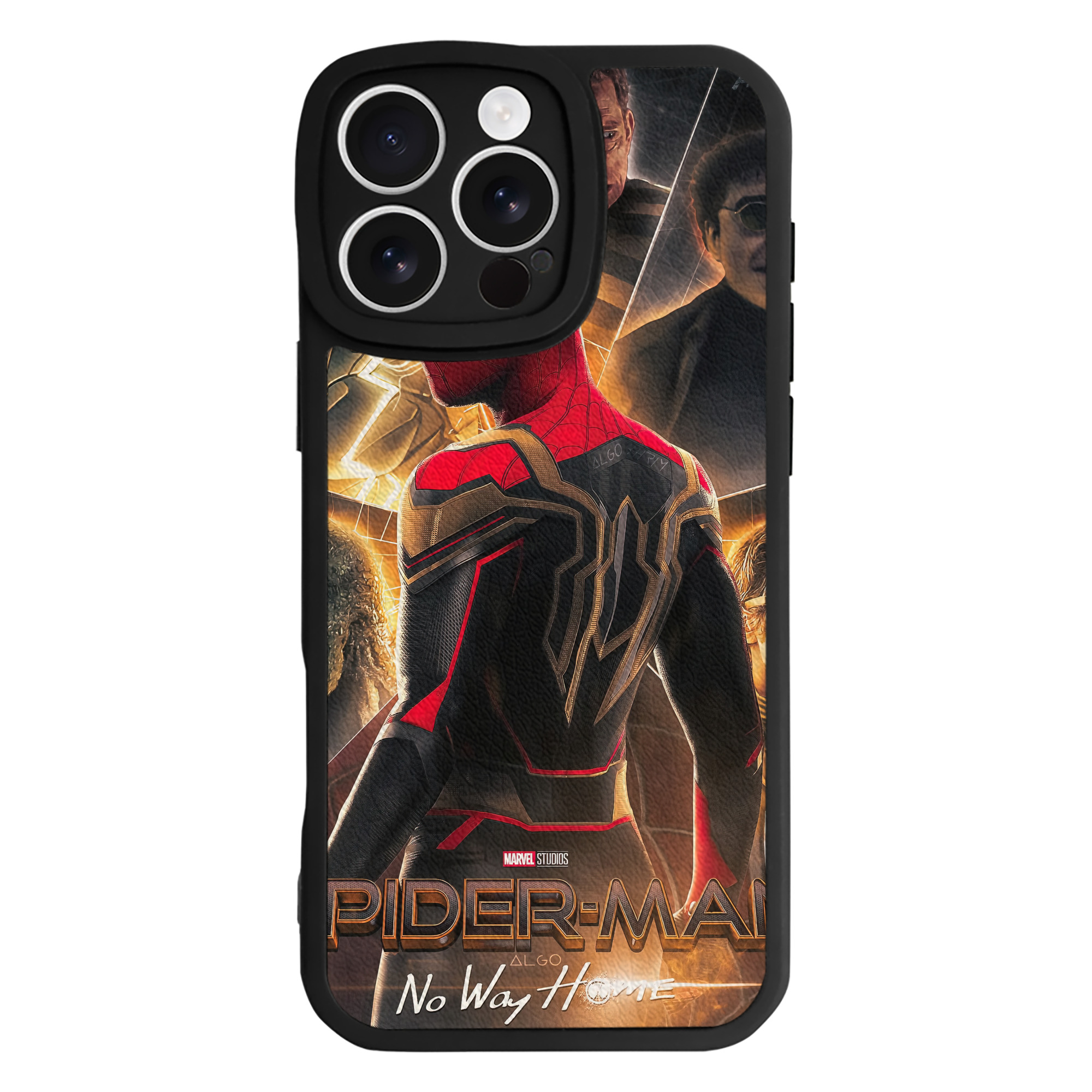 Spider Man スパイダーマン 【iPhone 16シリーズ対応】シリコンスマホケース（レザー調） 材質：シリコン